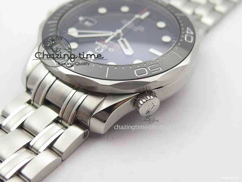 0227 Seamaster 300M SS MK 1:1 Best Edition Black Dial Ceramic Bezel On SS Bracelet A TopPick 8177